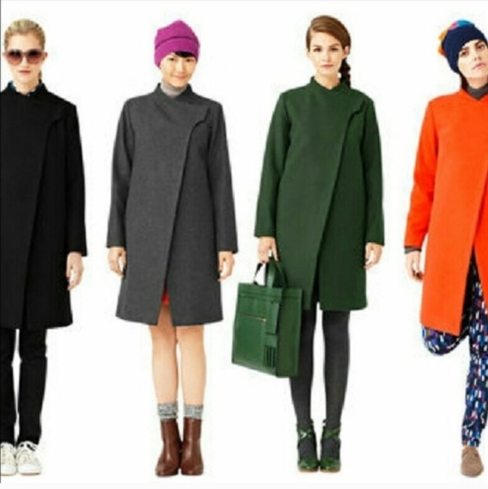 Kate Spade Saturday wool long fencing pea coat